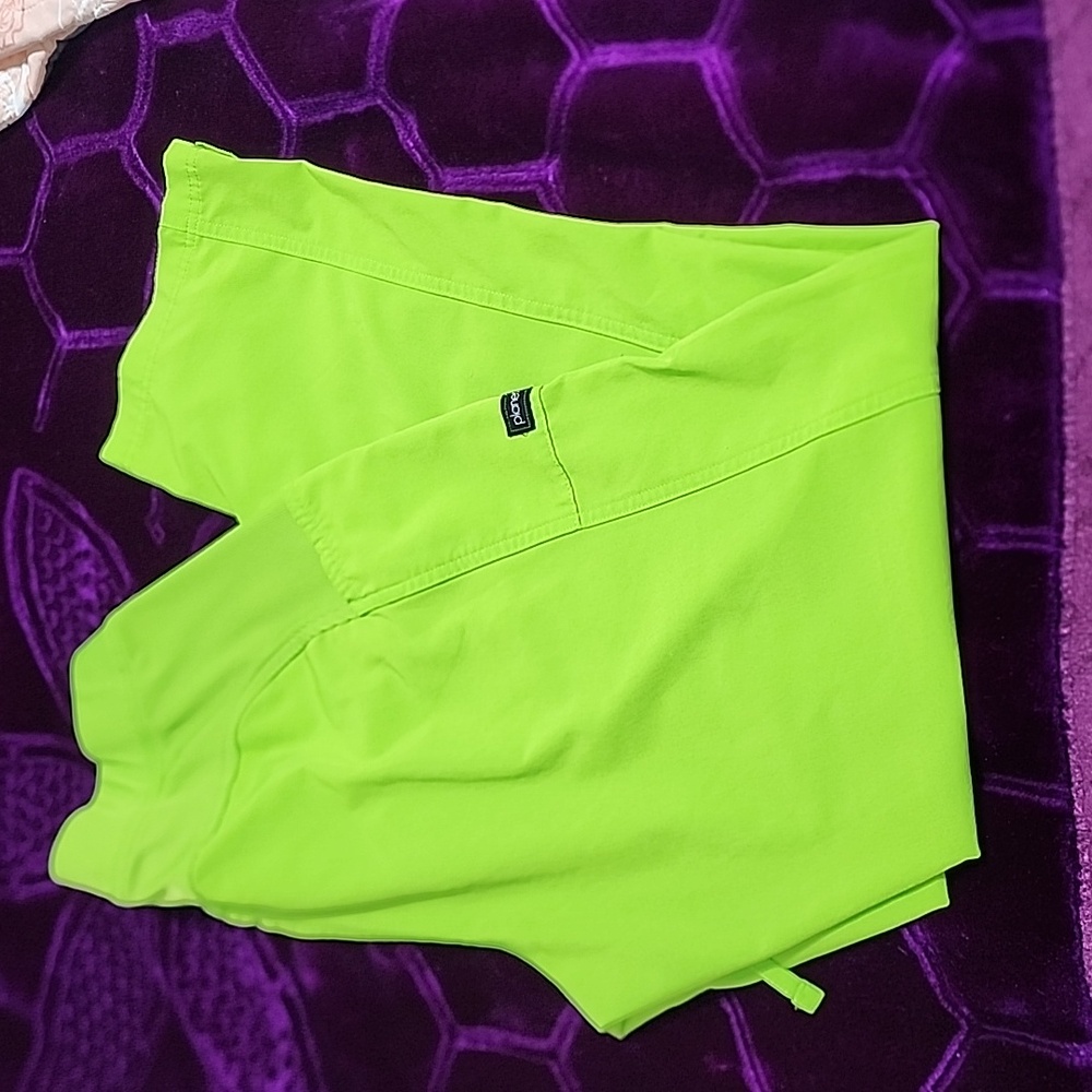 Neon Green!!! Planet Koi Straight Leg Scrub Pants